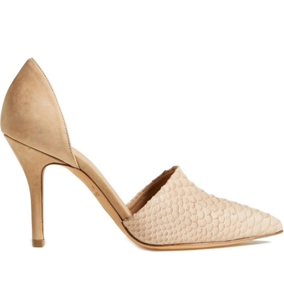 Vince 'Claire'Two-Tone Snake Embossed D'orsay Pump - Picture 1 of 8